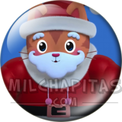 Chapa de La casa de muñecas de Gabby: Santa Kitty