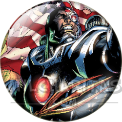 Chapa de DC Comics: Cyborg (Bandera)