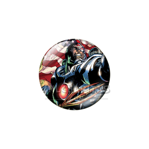 Chapa de DC Comics: Cyborg (Bandera)
