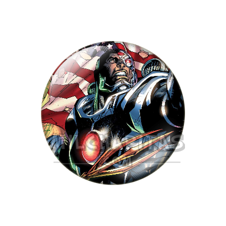Chapa de DC Comics: Cyborg (Bandera)