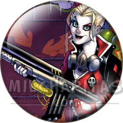 Chapa de DC Comics: Harley Quinn (Con Escopeta)