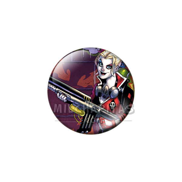 Chapa de DC Comics: Harley Quinn (Con Escopeta)