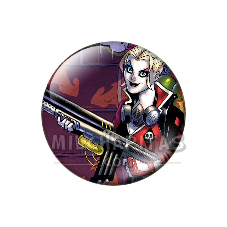Chapa de DC Comics: Harley Quinn (Con Escopeta)