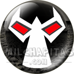 Chapa de DC Comics: Logo Bane (fondo de arena)