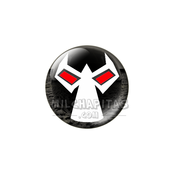 Chapa de DC Comics: Logo Bane (fondo de arena)