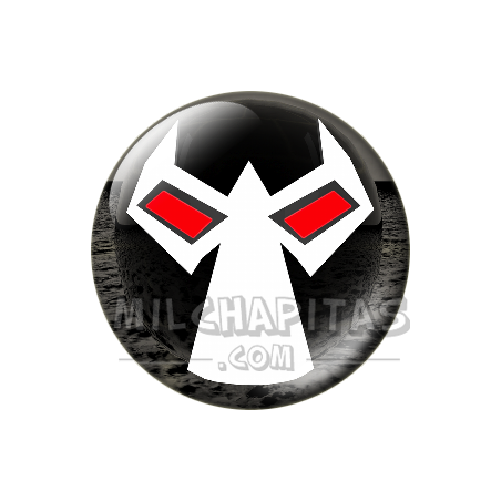 Chapa de DC Comics: Logo Bane (fondo de arena)