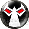 Chapa de DC Comics: Logo Bane (fondo de arena)