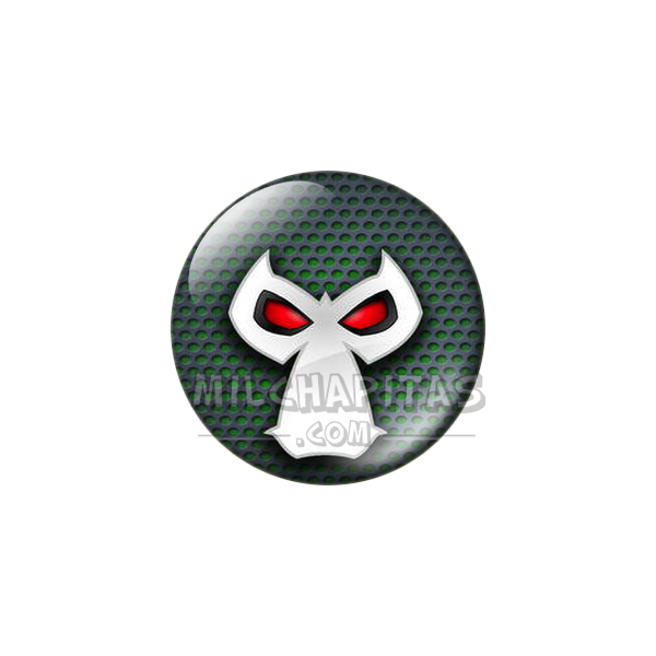 Chapa de DC Comics: Logo Bane (fondo metálico)