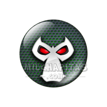 Chapa de DC Comics: Logo Bane (fondo metálico)