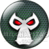 Chapa de DC Comics: Logo Bane (fondo metálico)