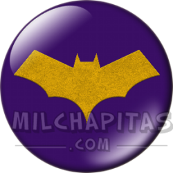 Chapa de DC Comics: Logo Batgirl (fondo morado)