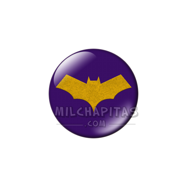 Chapa de DC Comics: Logo Batgirl (fondo morado)