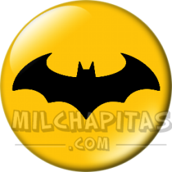 Chapa de DC Comics: Logo Batman (fondo amarillo)