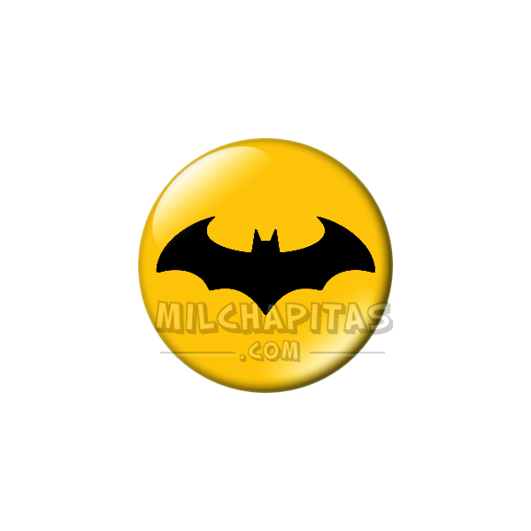 Chapa de DC Comics: Logo Batman (fondo amarillo)