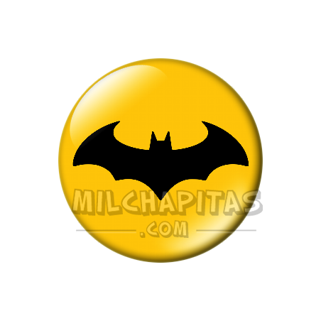 Chapa de DC Comics: Logo Batman (fondo amarillo)