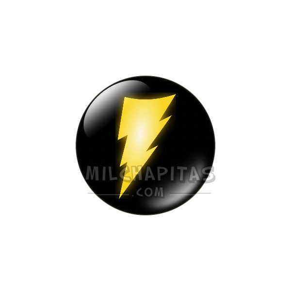 Chapa de DC Comics: Logo Black Adam (rayo brillante)