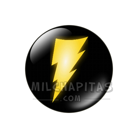 Chapa de DC Comics: Logo Black Adam (rayo brillante)