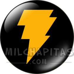 Chapa de DC Comics: Logo Black Adam (rayo)
