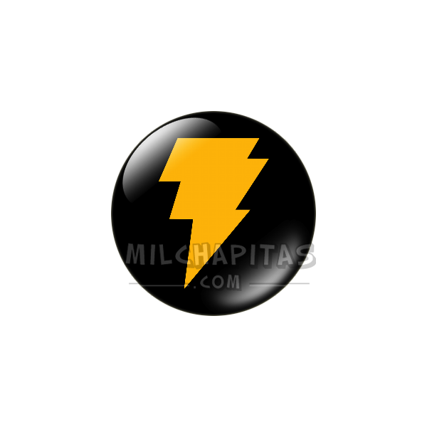 Chapa de DC Comics: Logo Black Adam (rayo)