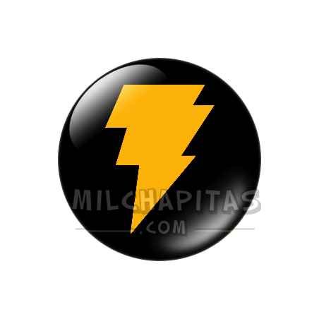 Chapa de DC Comics: Logo Black Adam (rayo)