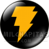Chapa de DC Comics: Logo Black Adam (rayo)