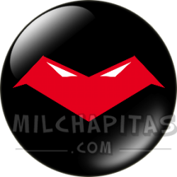 Chapa de DC Comics: Logo Capucha Roja (con ojos)
