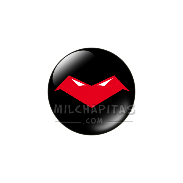 Chapa de DC Comics: Logo Capucha Roja (con ojos)