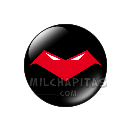 Chapa de DC Comics: Logo Capucha Roja (con ojos)
