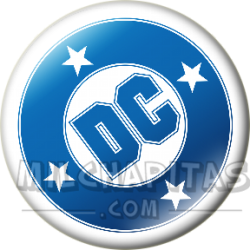 Chapa de DC Comics: Logo DC Comics (bala azul)