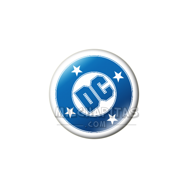 Chapa de DC Comics: Logo DC Comics (bala azul)