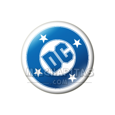 Chapa de DC Comics: Logo DC Comics (bala azul)