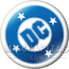 Chapa de DC Comics: Logo DC Comics (bala azul)