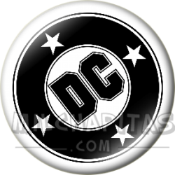 Chapa de DC Comics: Logo DC Comics (bala negra)
