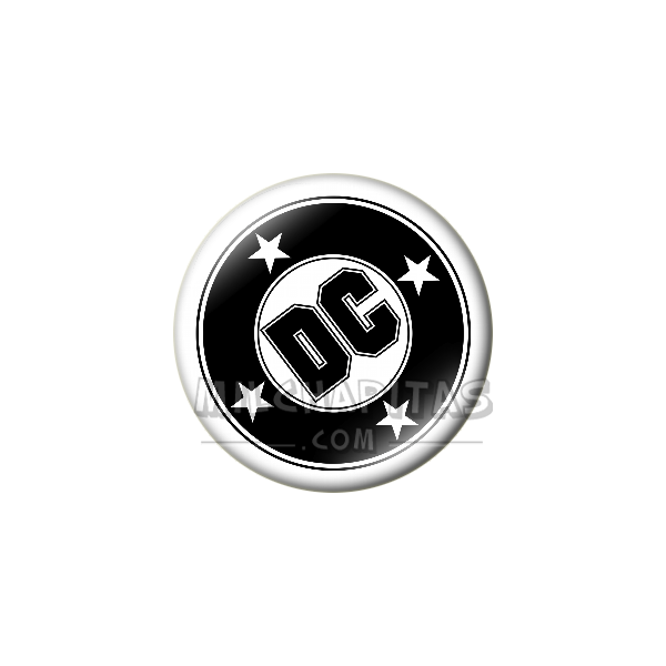 Chapa de DC Comics: Logo DC Comics (bala negra)