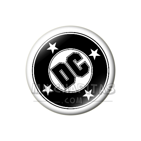 Chapa de DC Comics: Logo DC Comics (bala negra)