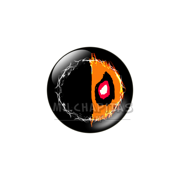 Chapa de DC Comics: Logo Deathstroke (máscara en llamas)