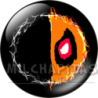 Chapa de DC Comics: Logo Deathstroke (máscara en llamas)