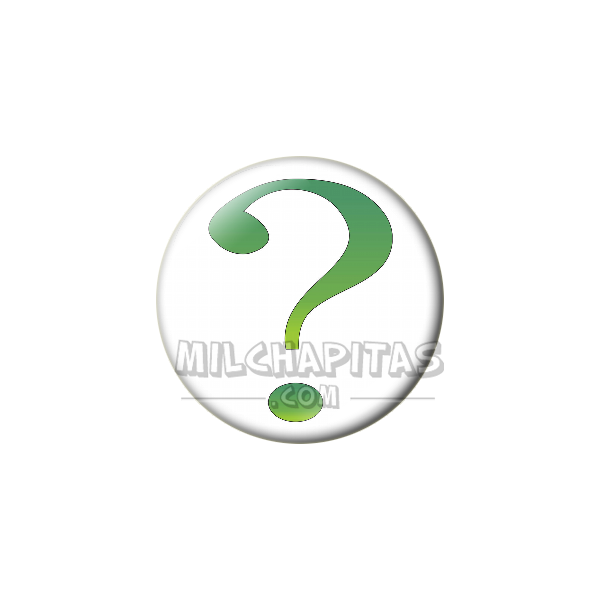 Chapa de DC Comics: Logo Enigma (interrogante verde)