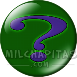 Chapa de DC Comics: Logo Enigma (interrogante morado)