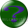 Chapa de DC Comics: Logo Enigma (interrogante morado)
