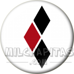 Chapa de DC Comics: Logo Harley Quinn (rombos)