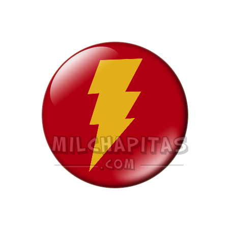 Chapa de DC Comics: Logo Shazam (rayo)