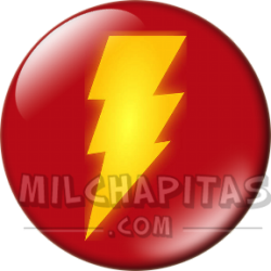 Chapa de DC Comics: Logo Shazam (rayo brillante)