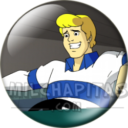 Chapa de Scooby Doo: Fred (Al Volante)