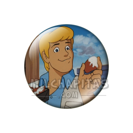 Chapa de Scooby Doo: Fred (Comiendo)