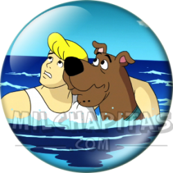 Chapa de Scooby Doo: Fred y Scooby-Doo (En el Mar)