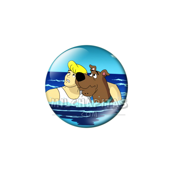 Chapa de Scooby Doo: Fred y Scooby-Doo (En el Mar)