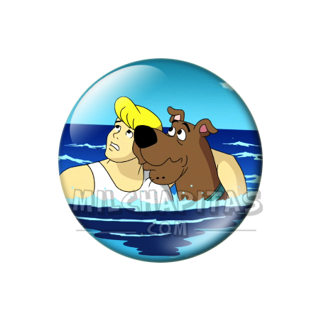 Chapa de Scooby Doo: Fred y Scooby-Doo (En el Mar)