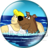 Chapa de Scooby Doo: Fred y Scooby-Doo (En el Mar)