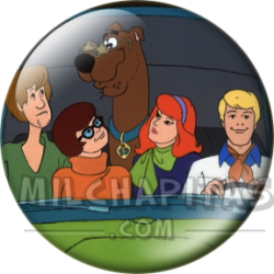 Chapa de Scooby Doo: La Pandilla (En la Máquina del Misterio de Frente)